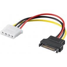 Maitinimo kabelis SATA (15pin K) - Molex (4pin L) 0.15m Goobay